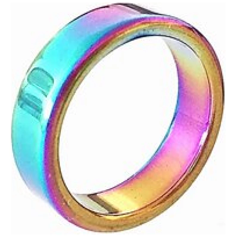 Crystal and Sage Hematit Ring in Regenbogenfarben