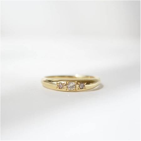 Diamond June Ring - Gold 14k Re-used Diamonds