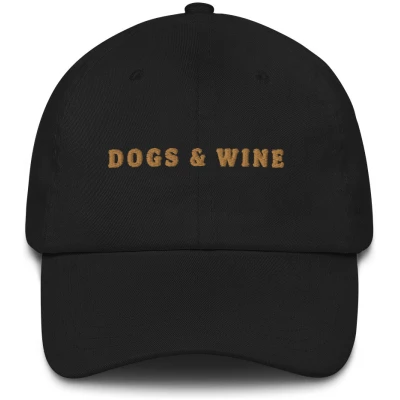 Dogs Wine - Embroidered Cap - Multiple Colors