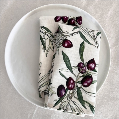 Floral Cloth Napkins (Set of 2) - Mediterranean