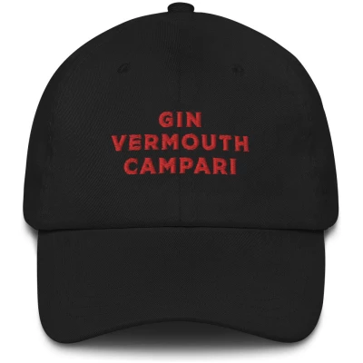 Gin Vermouth Campari Embroidered Cap - Multiple Colors