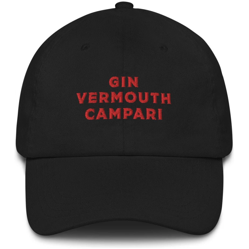 Gin Vermouth Campari Embroidered Cap - Multiple Colors