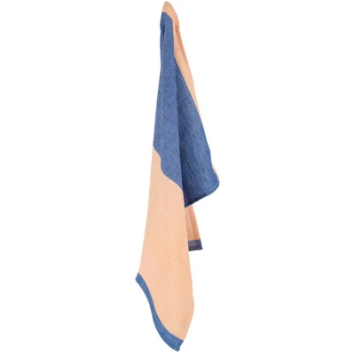 Handtuch Bio Baumwolle, blau / rosa