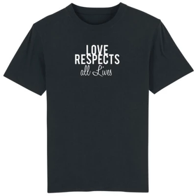 Human Family Bio Herren Rundhals T-Shirt "Spread Love - Respect" in 4 Farben
