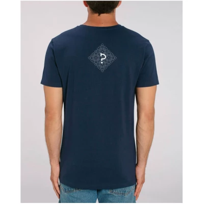 Human Family Bio Herren V-Neck T-Shirt "Geometric Questionmark" in 3 Farben