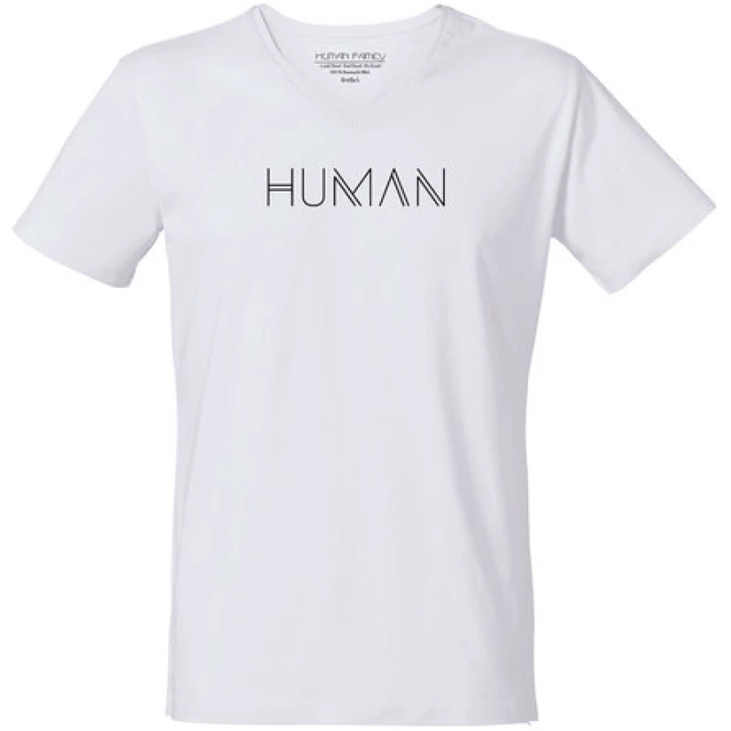 Human Family Bio Herren V-Neck T-Shirt "Human"