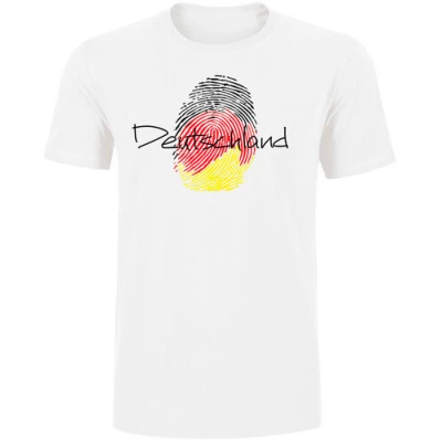 Human Family Herren Fan T-Shirt "WM - Germany" in weiß aus 100% Bio-Baumwolle