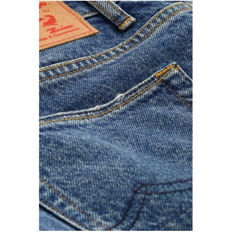 Kings Of Indigo Straight-Fit Jeans aus 100% recycelter Baumwolle - Kong - Eco Recycled Blue Used