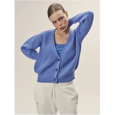 Knitted Cardigan Blue - Sustainable Merino Wool