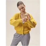 Knitted Cardigan Yellow - Sustainable Merino Wool