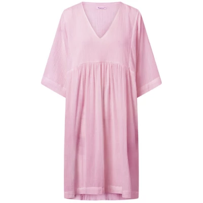 KnowledgeCotton Apparel Midi Kleid - HEATHER cotton crepe A-shape dress - aus Bio-Baumwolle