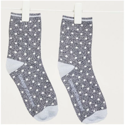 KnowledgeCotton Apparel Socken - HONEY Lurex Glitter Dot Socks - aus Bio-Baumwolle & recyceltem Polyester