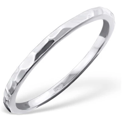 LUXAA Ring mit Struktur aus 925er Sterling Silber