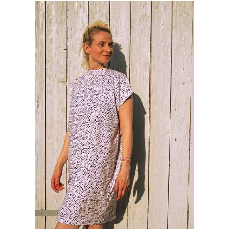 Lena Schokolade Kleid light dots aus Bio-Baumwolle