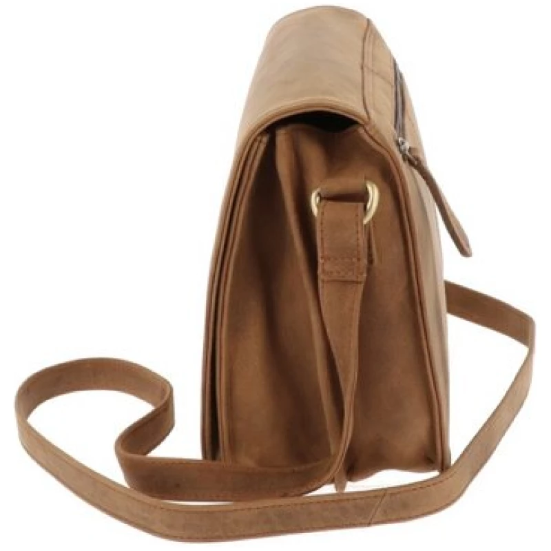 MoreThanHip Handtasche aus mattbraunem Vintage-Öko-Leder - Daisy