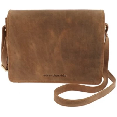 MoreThanHip Handtasche aus mattbraunem Vintage-Öko-Leder - Daisy