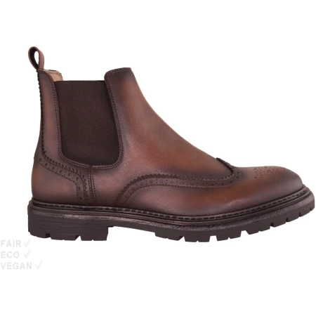 NAE Vegan Shoes Casian Chelsea Boots brown