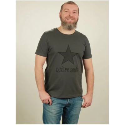 NATIVE SOULS T-Shirt Herren - Star - dark grey