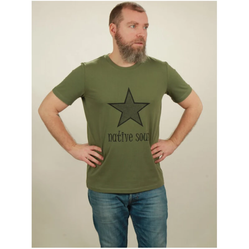 NATIVE SOULS T-Shirt Herren - Star - green