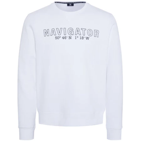 Navigator Sweater aus Baumwollmix im Label-Design
