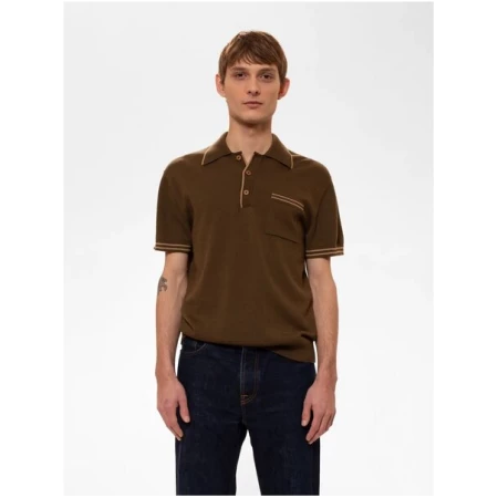 Nudie Jeans Frippe Polo Club Shirt - Olive