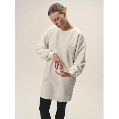 Oversized Sweatshirt Dress White - Organic Cotton