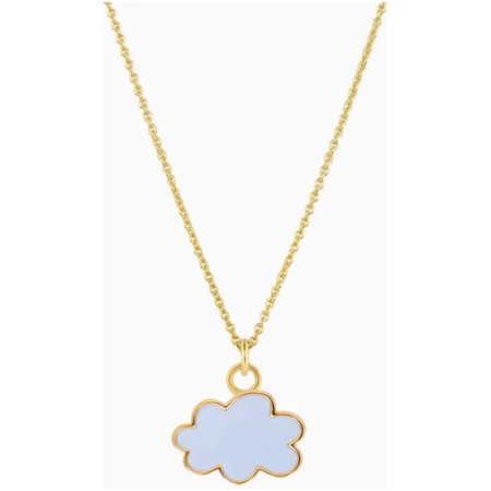Paeoni Colors Halskette mit Wolken-Anhänger aus 18k Gold Vermeil, 925 Sterling Silber