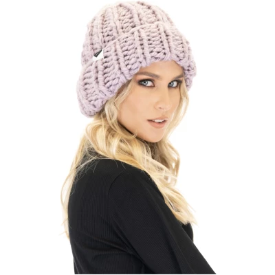 Ribbed Knit Beanie - Lilac