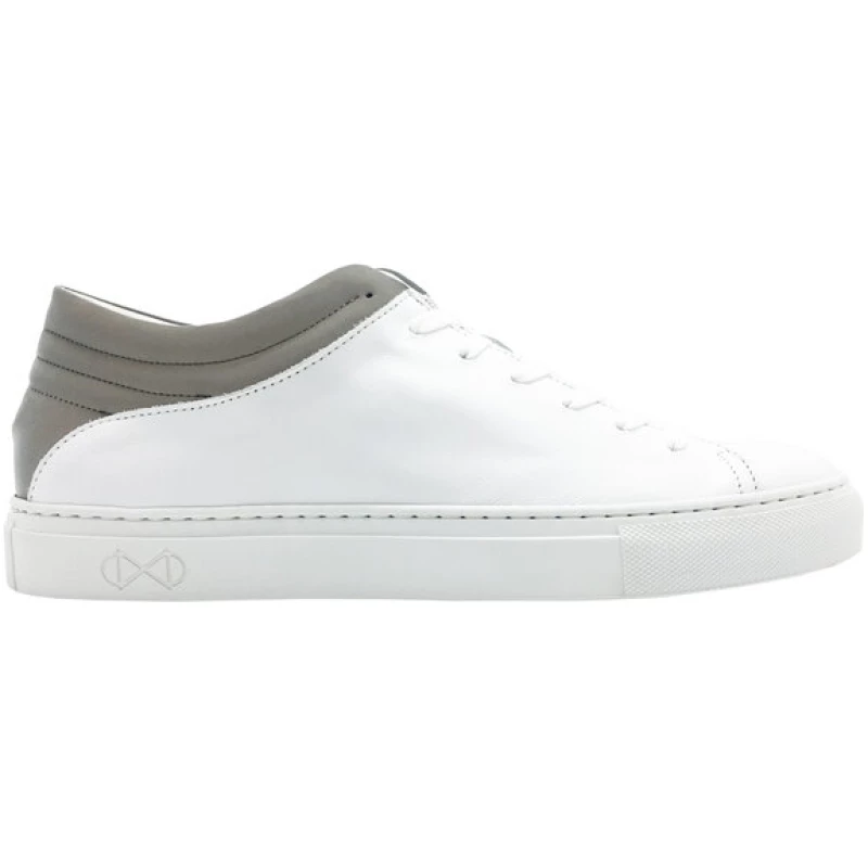 Sneaker aus Leder "nat-2 Sleek Low white reflective" in weiß