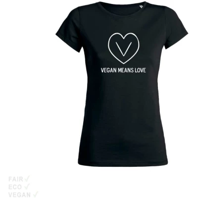 T-Shirt Vegan Means Love