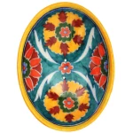 TRANQUILLO Blue Pottery Seifenschale von Hand geformt und bemalt