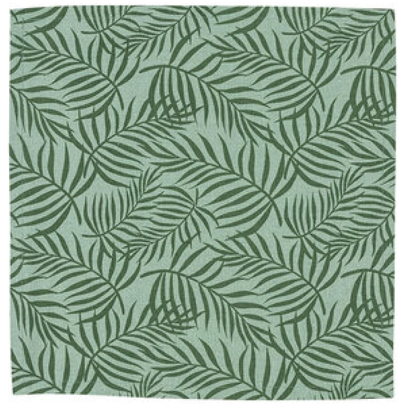 TRANQUILLO Serviette LEAVES aus Biobaumwolle, GOTS-zertifiziert, 40 cm green (TEX055)