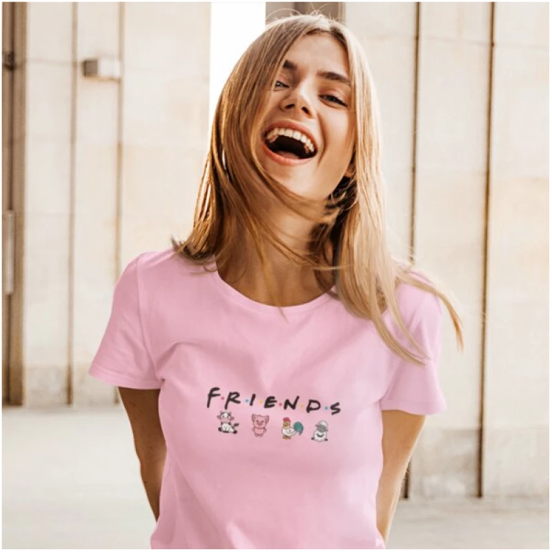 Team Vegan FRIENDS - Damen T-Shirt Bio & Fair & Vegan