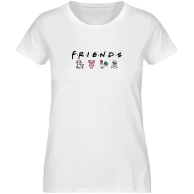 Team Vegan FRIENDS - Damen T-Shirt Bio & Fair & Vegan
