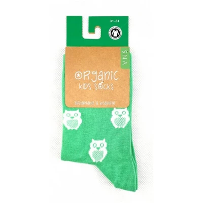 VNS Organic Socks GOTS zertifizierte Biobaumwolle Socken mit Eulen " Print "