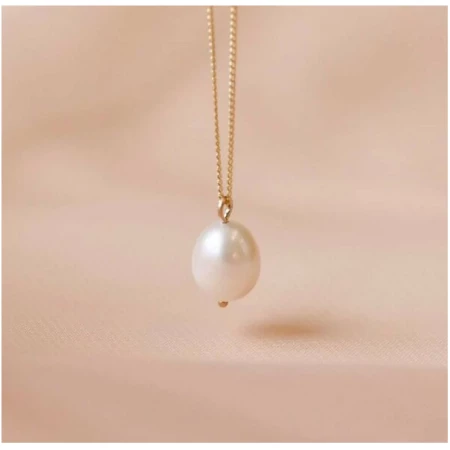 Wild Fawn 9ct Gold Pearl Pendant Necklace