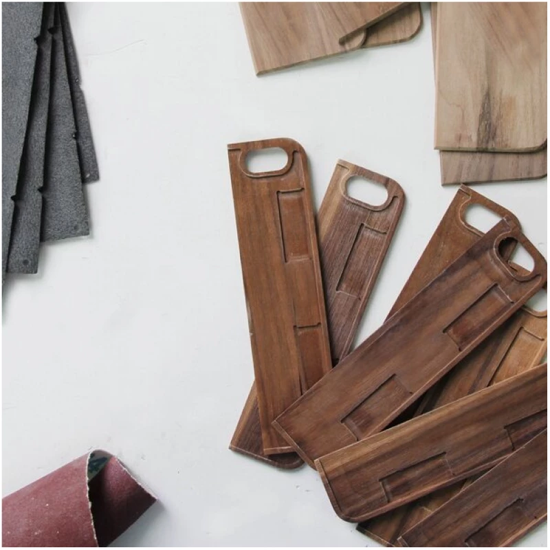 Woodcessories iPhone Hülle EcoFlip Hülle aus Holz mit natürlicher Lederoptik