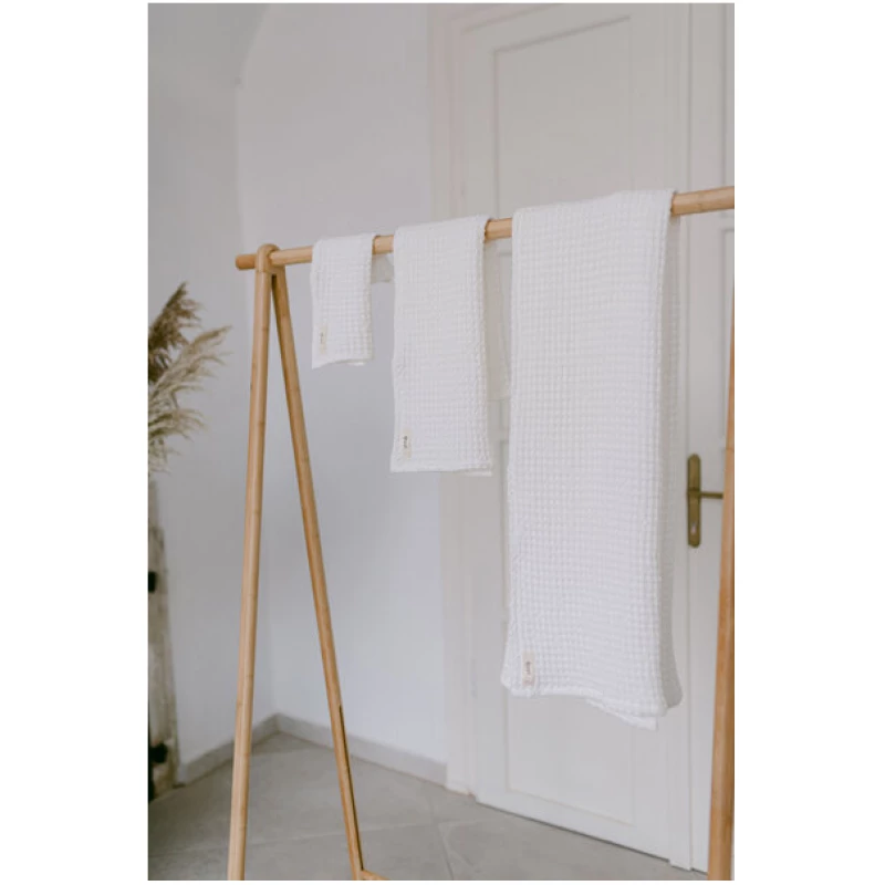 gust. Waffelhandtuch - Handtuch aus Leinen und Bio-Baumwolle - Hand towel - 50x70 cm