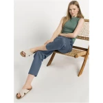 hessnatur Damen Hose aus Bio-Baumwolle - blau - Größe 34