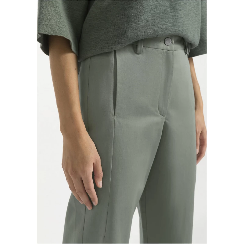 hessnatur Damen Hose aus Bio-Baumwolle - grün - Größe 34