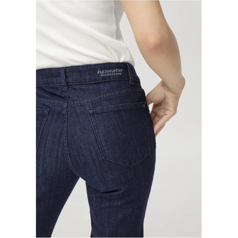 hessnatur Damen Jeans Marie Mid Rise Straight aus Bio-Denim - blau - Größe 25/30