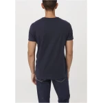 hessnatur Herren Basic T-Shirt Regular aus Bio-Baumwolle im 2er-Pack - blau - Größe 46