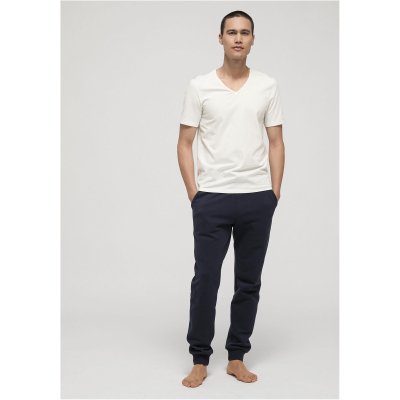hessnatur Herren T-Shirt V-Neck PureLUX im 2er Set aus Bio-Baumwolle - weiß - Größe 4