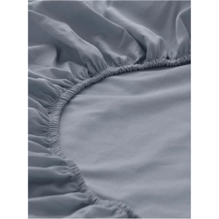 hessnatur Jersey-Spannbetttuch aus Bio-Baumwolle - blau - Größe 90-100x200 cm