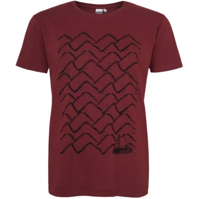 ilovemixtapes Herren T-Shirt mit Wellen Ahoi 3.0 aus Biobaumwolle, Made in Portugal ILP06 - sable red