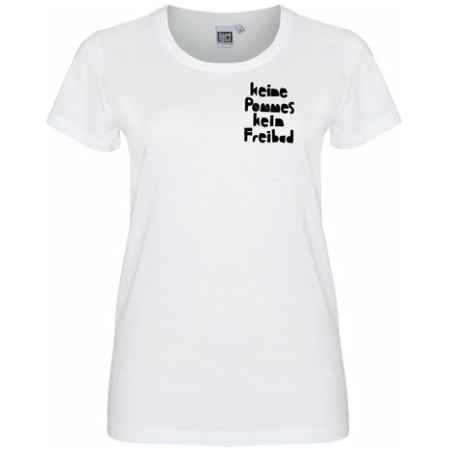 ilovemixtapes Keine Pommes kein Freibad Frauen Basic T-Shirt aus Biobaumwolle / ILP7