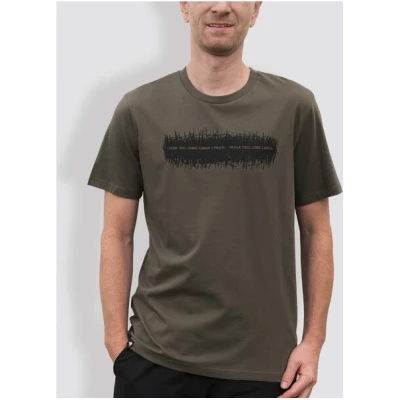 little kiwi Herren T-Shirt, "Kein Tag ohne einen Strich", Khaki