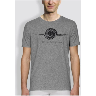 little kiwi Herren T-Shirt, "Störe meine Kreise nicht", Gelb / Grau