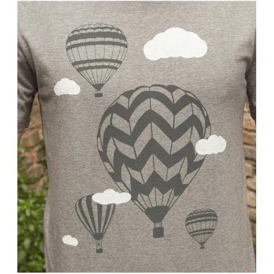 päfjes Heißluftballons & Wolken - Fair Wear Männer T-Shirt - Heather Grey
