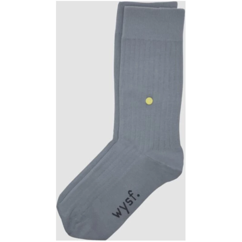 wysf. | what you stand for. Moderne Premium Socken, Rippenstrick mit Knopf, Bio-Baumwoll-Mix